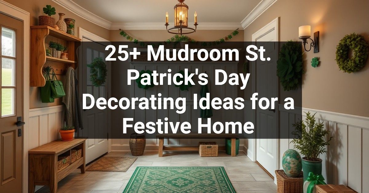 25+ Mudroom St. Patrick's Day Decorating Ideas for a Festive Home