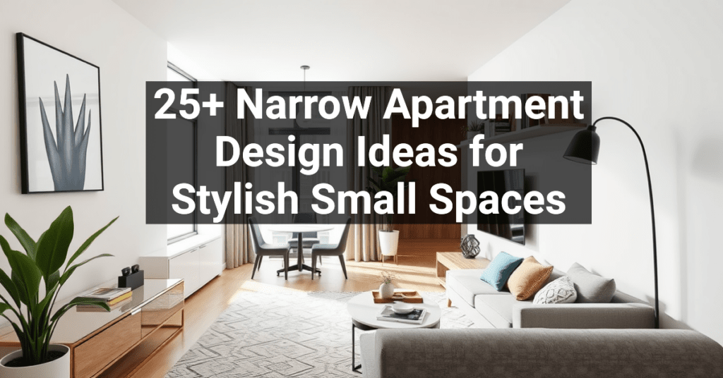 25+ Narrow Apartment Design Ideas for Stylish Small Spaces