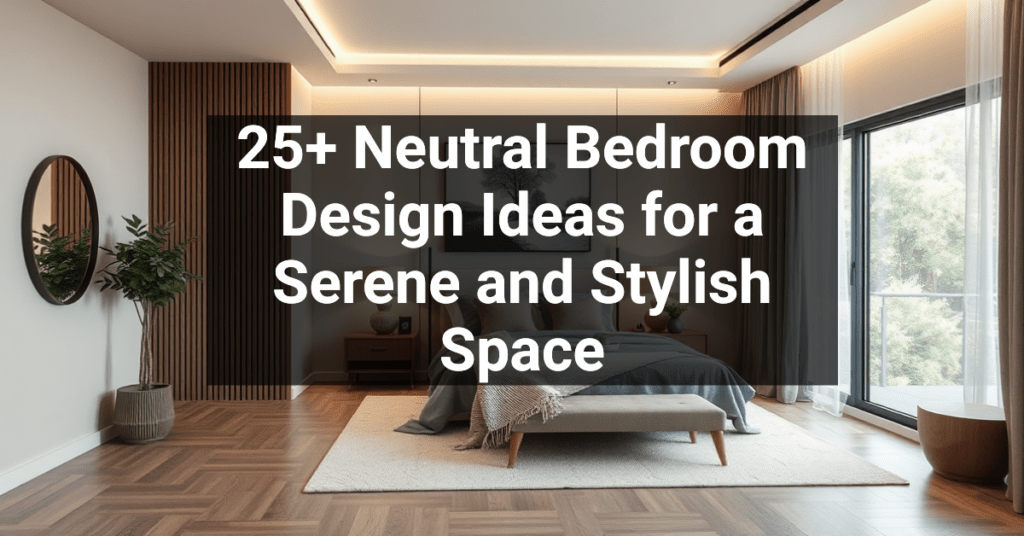 25+ Neutral Bedroom Design Ideas for a Serene and Stylish Space