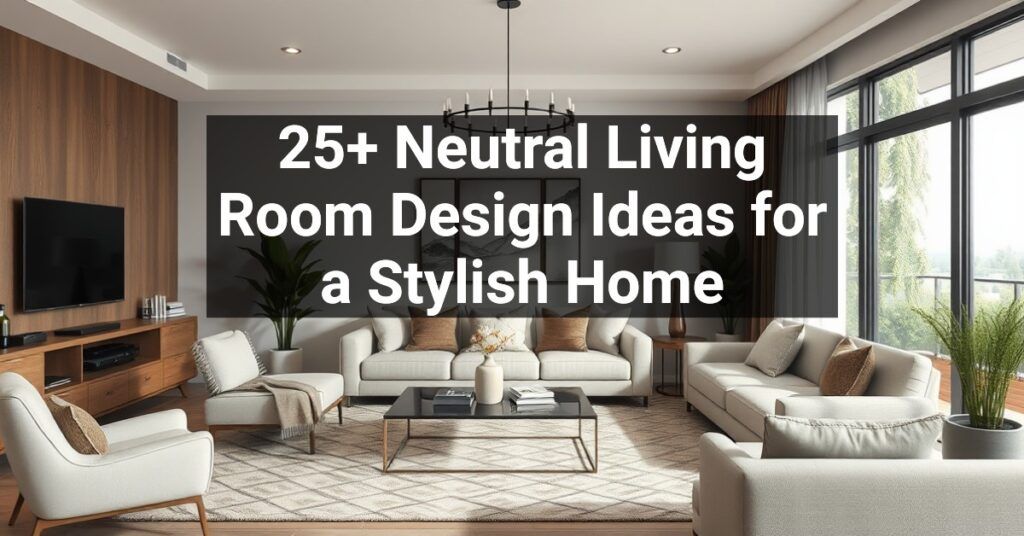 25+ Neutral Living Room Design Ideas for a Stylish Home