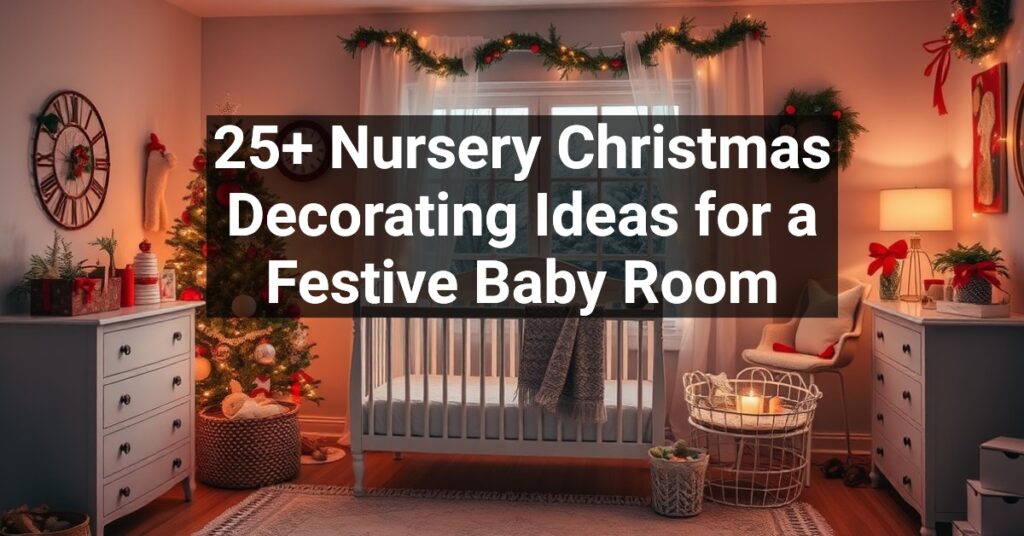 25+ Nursery Christmas Decorating Ideas for a Festive Baby Room