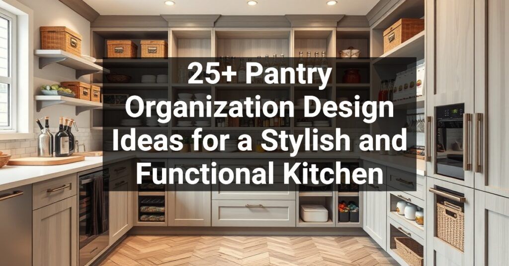 25+ Pantry Organization Design Ideas for a Stylish and Functional Kitchen