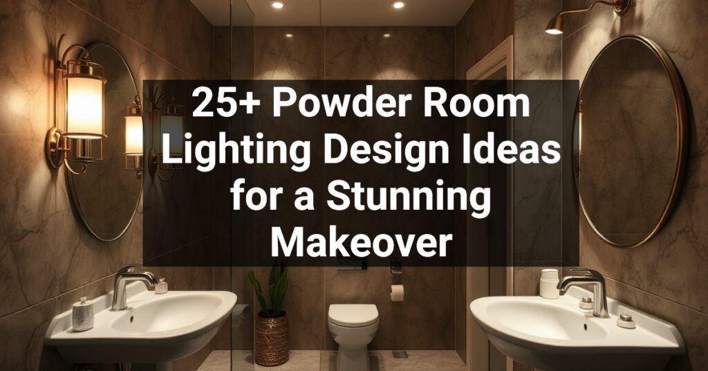 25+ Powder Room Lighting Design Ideas for a Stunning Makeover