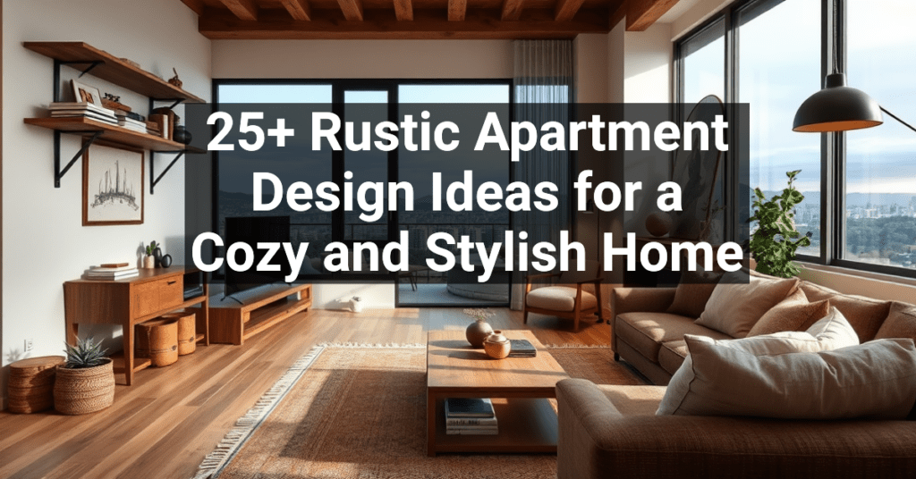 25+ Rustic Apartment Design Ideas for a Cozy and Stylish Home