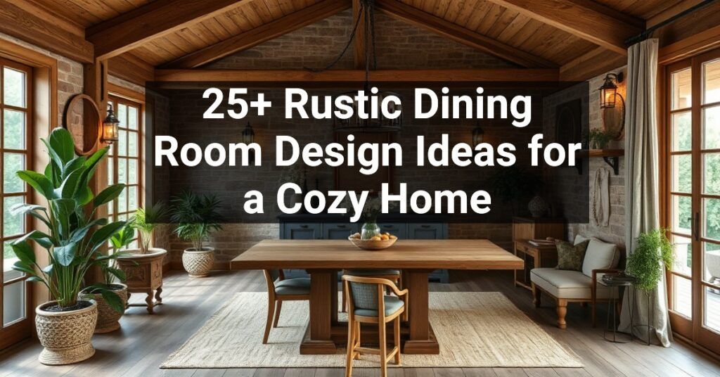 25+ Rustic Dining Room Design Ideas for a Cozy Home