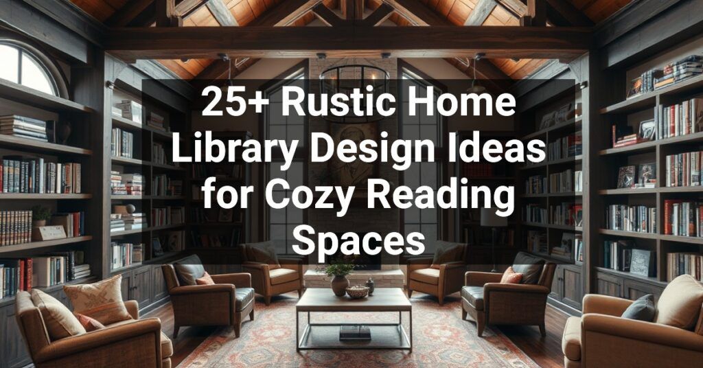 25+ Rustic Home Library Design Ideas for Cozy Reading Spaces