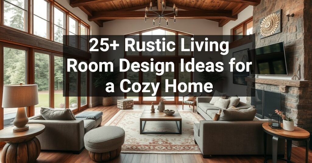 25+ Rustic Living Room Design Ideas for a Cozy Home