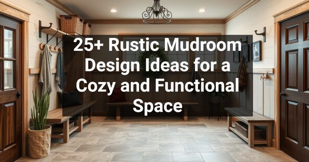 25+ Rustic Mudroom Design Ideas for a Cozy and Functional Space