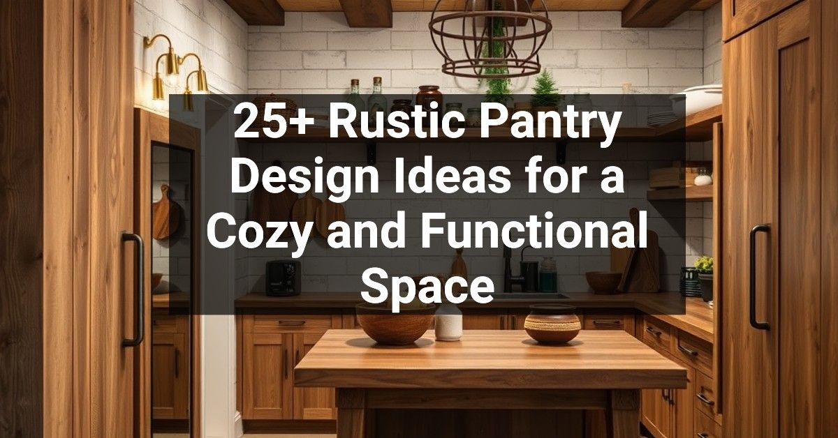 25+ Rustic Pantry Design Ideas for a Cozy and Functional Space