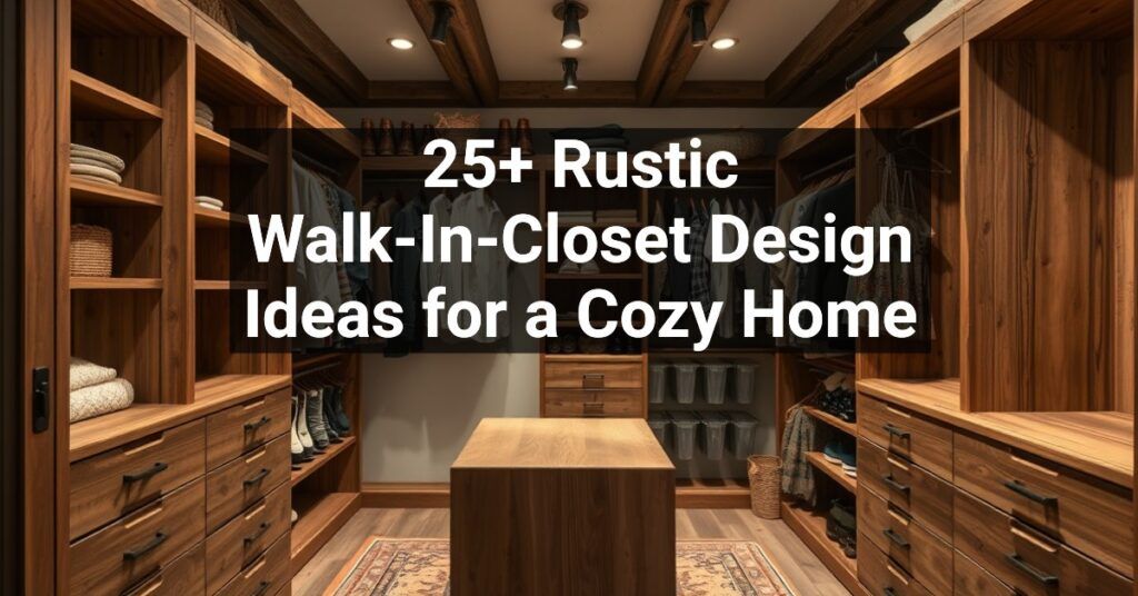 25+ Rustic Walk-In-Closet Design Ideas for a Cozy Home