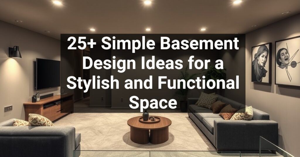 25+ Simple Basement Design Ideas for a Stylish and Functional Space