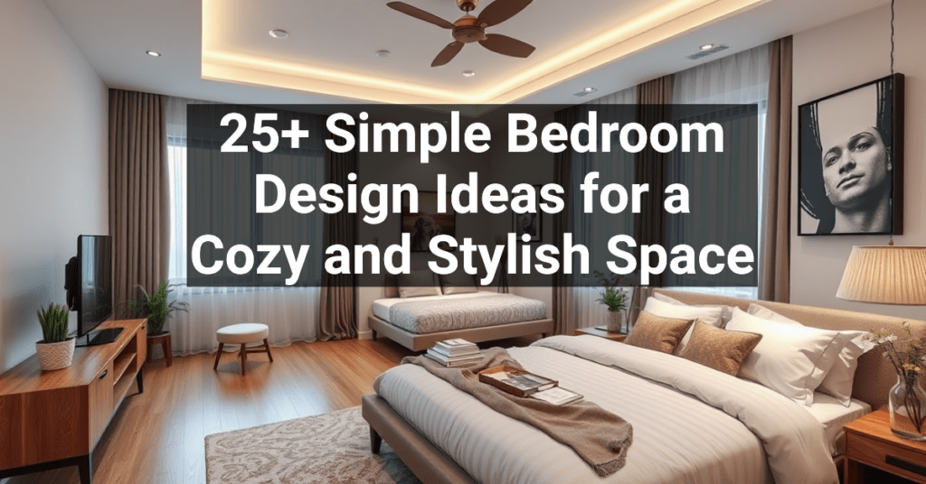 25+ Simple Bedroom Design Ideas for a Cozy and Stylish Space