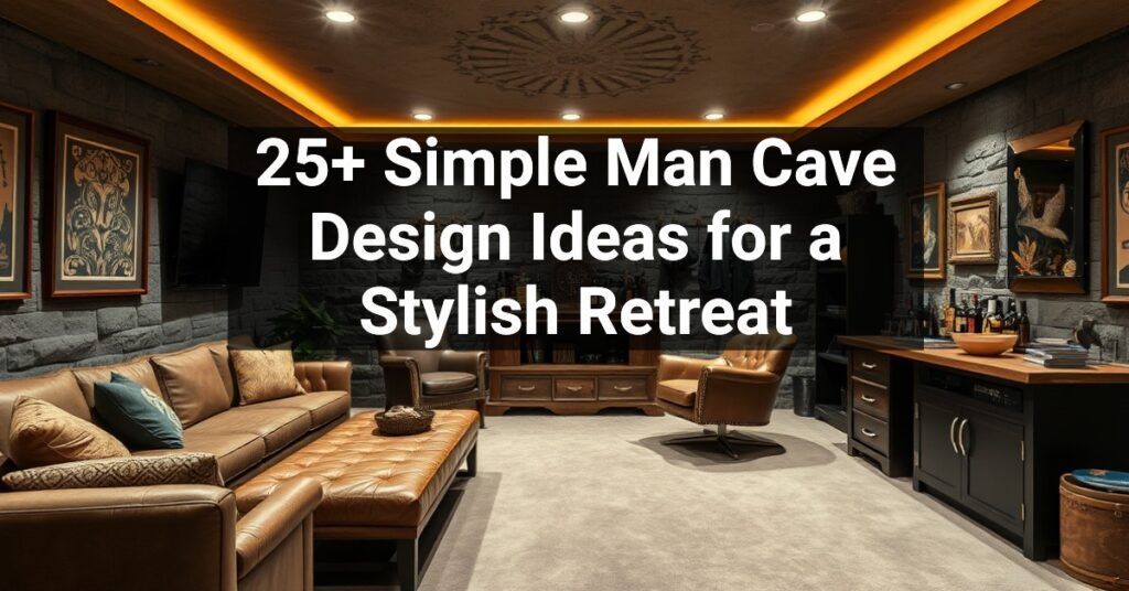 25+ Simple Man Cave Design Ideas for a Stylish Retreat