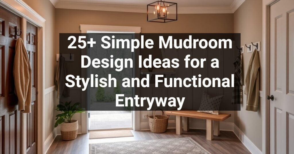 25+ Simple Mudroom Design Ideas for a Stylish and Functional Entryway