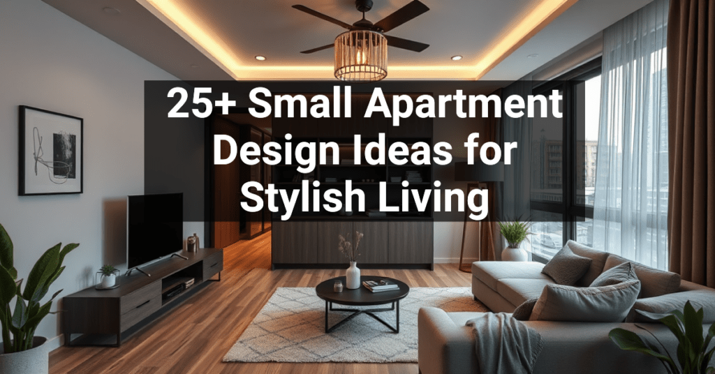 25+ Small Apartment Design Ideas for Stylish Living