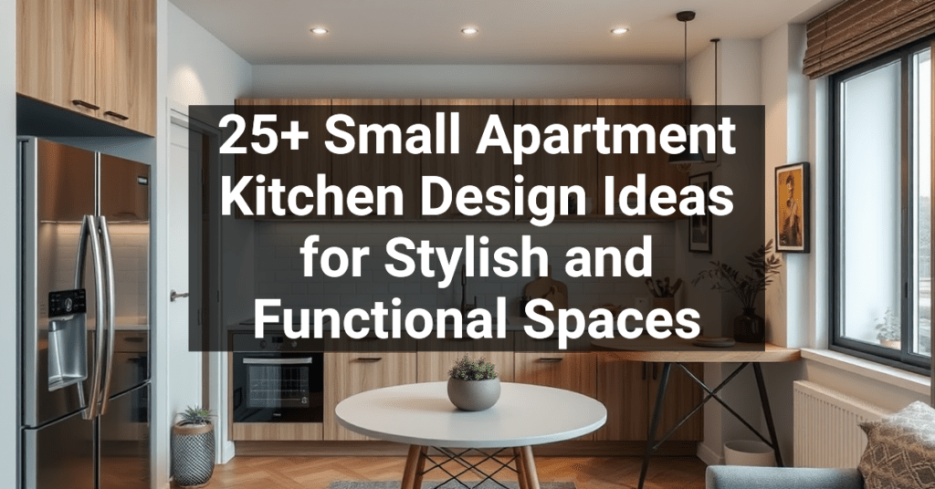 25+ Small Apartment Kitchen Design Ideas for Stylish and Functional Spaces