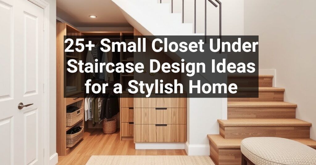 25+ Small Closet Under Staircase Design Ideas for a Stylish Home