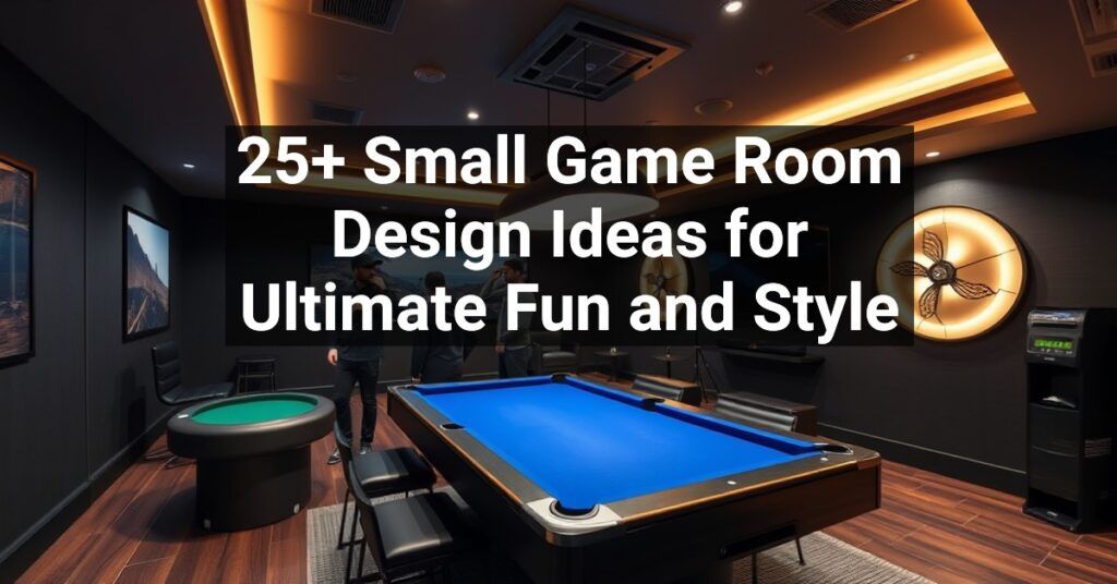 25+ Small Game Room Design Ideas for Ultimate Fun and Style