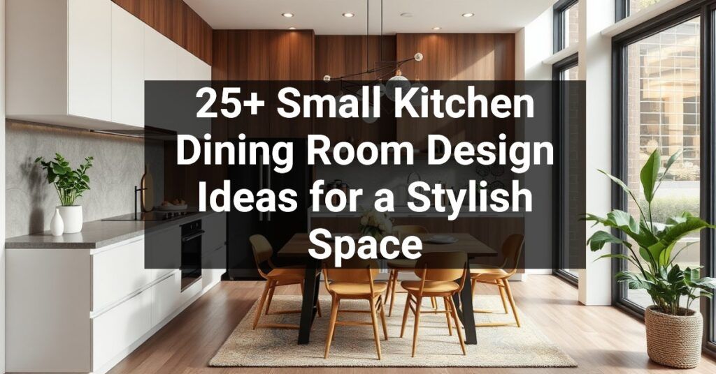 25+ Small Kitchen Dining Room Design Ideas for a Stylish Space