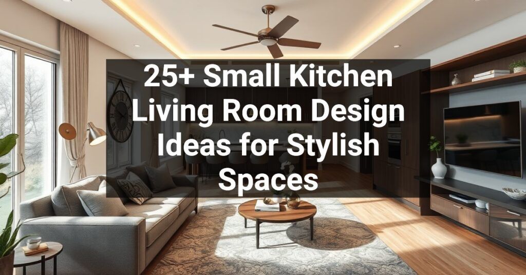 25+ Small Kitchen Living Room Design Ideas for Stylish Spaces