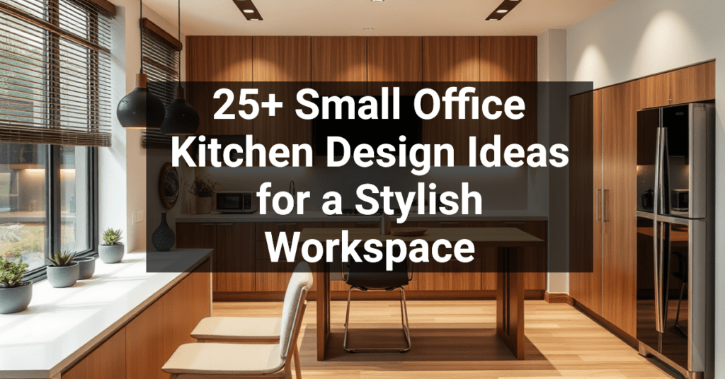 25+ Small Office Kitchen Design Ideas for a Stylish Workspace