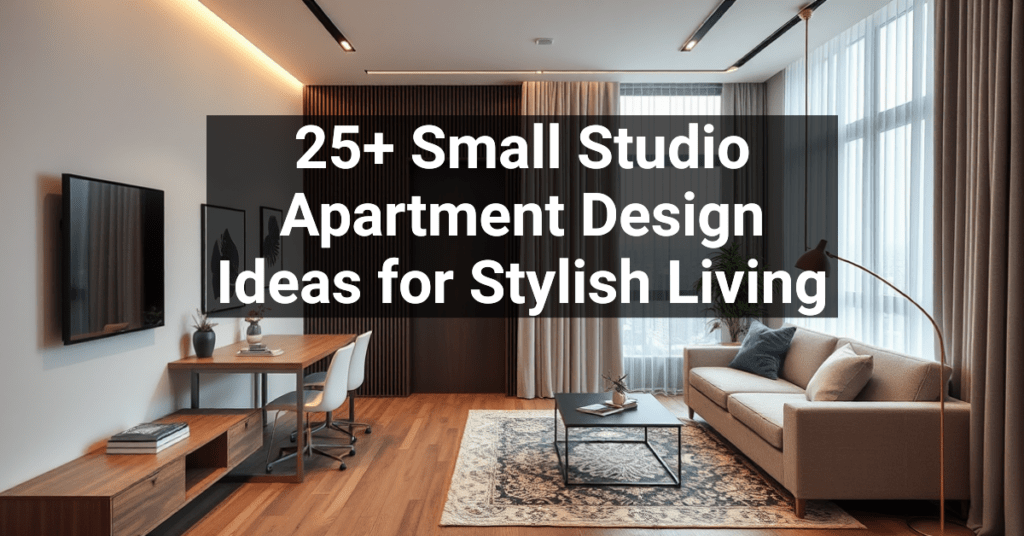 25+ Small Studio Apartment Design Ideas for Stylish Living