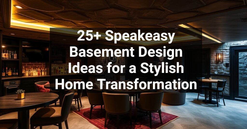 25+ Speakeasy Basement Design Ideas for a Stylish Home Transformation