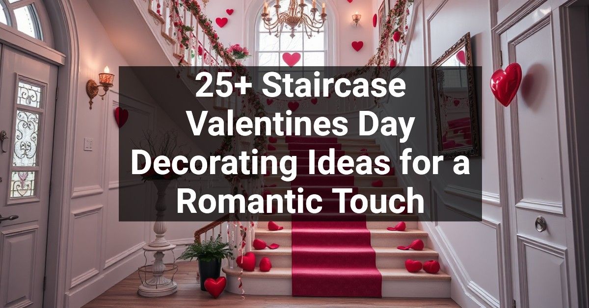 25+ Staircase Valentines Day Decorating Ideas for a Romantic Touch