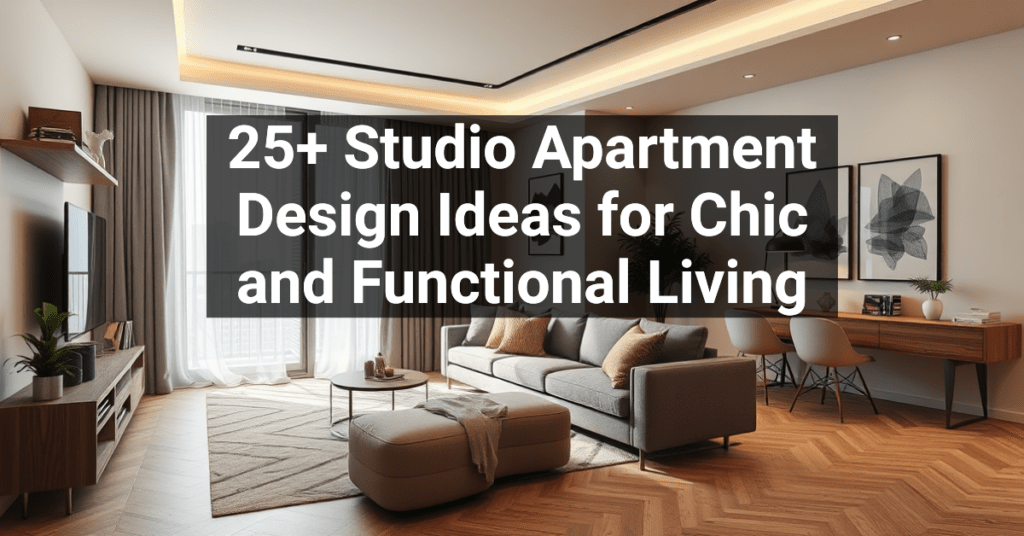 25+ Studio Apartment Design Ideas for Chic and Functional Living