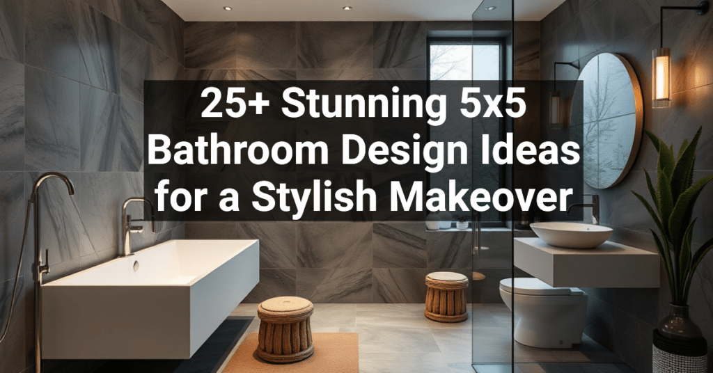 25+ Stunning 5x5 Bathroom Design Ideas for a Stylish Makeover