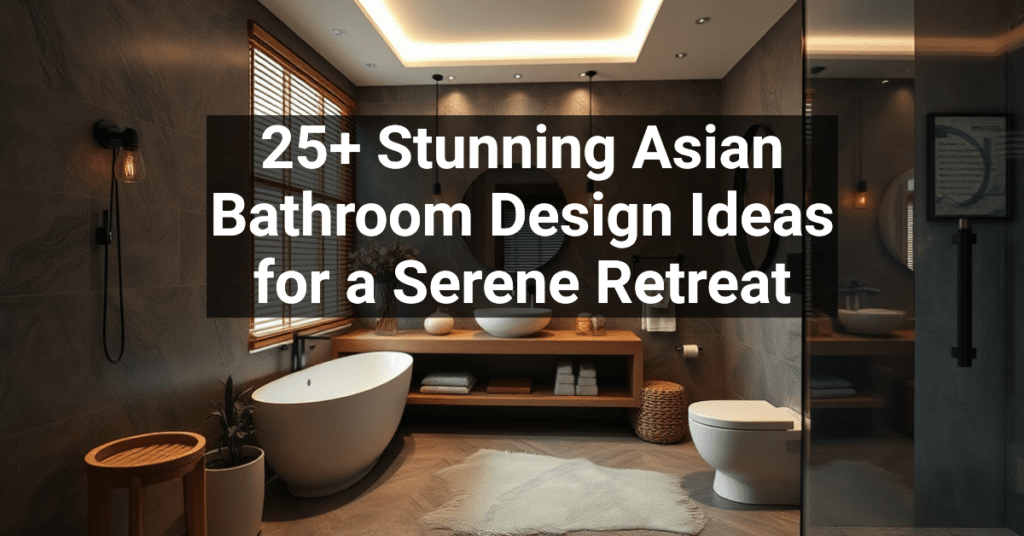 25+ Stunning Asian Bathroom Design Ideas for a Serene Retreat