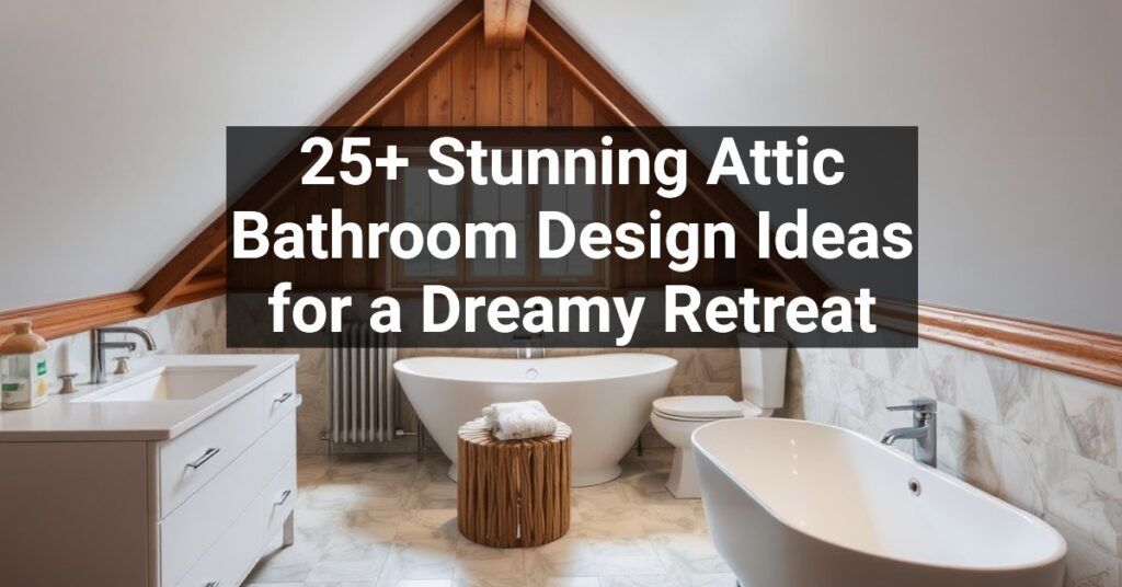 25+ Stunning Attic Bathroom Design Ideas for a Dreamy Retreat