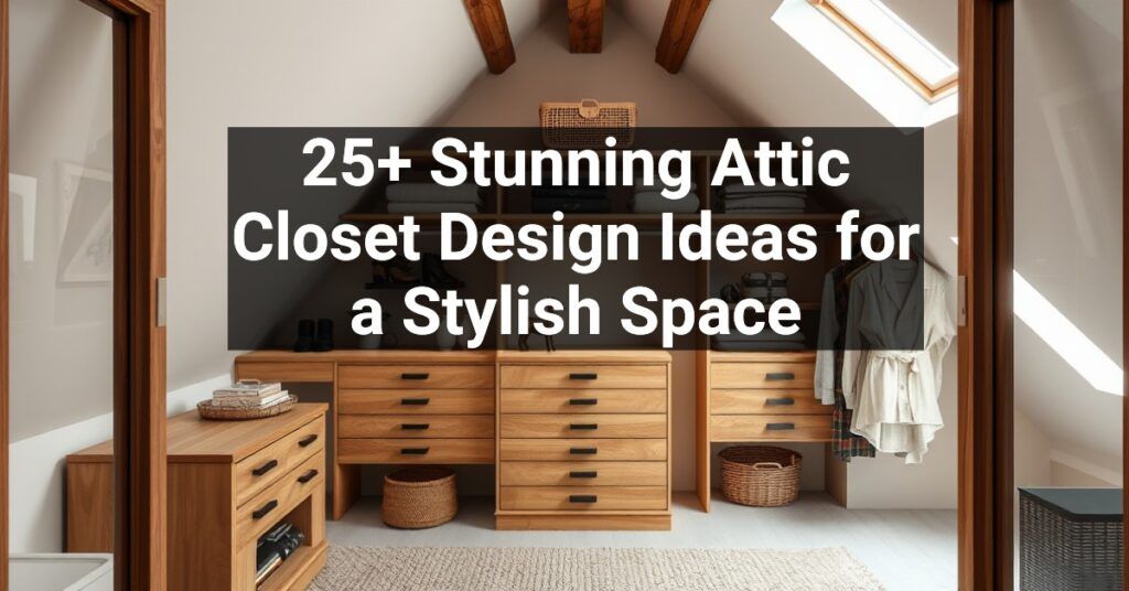 25+ Stunning Attic Closet Design Ideas for a Stylish Space