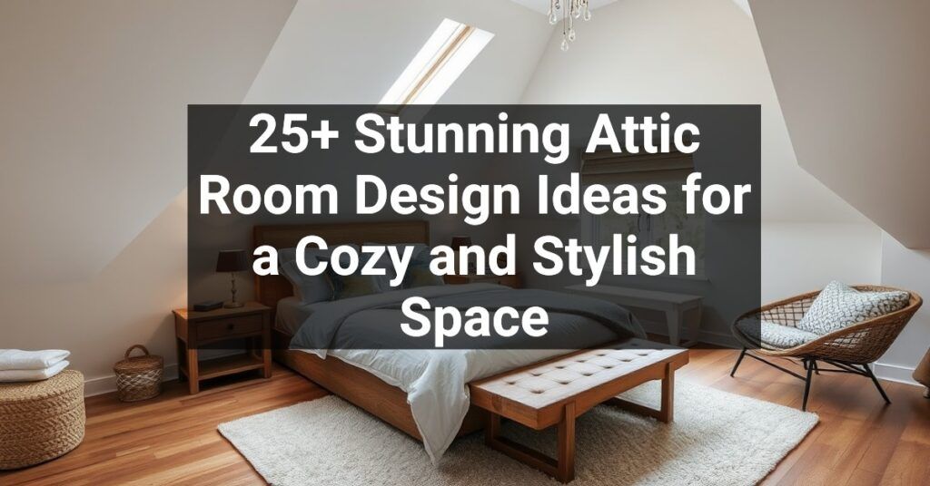 25+ Stunning Attic Room Design Ideas for a Cozy and Stylish Space