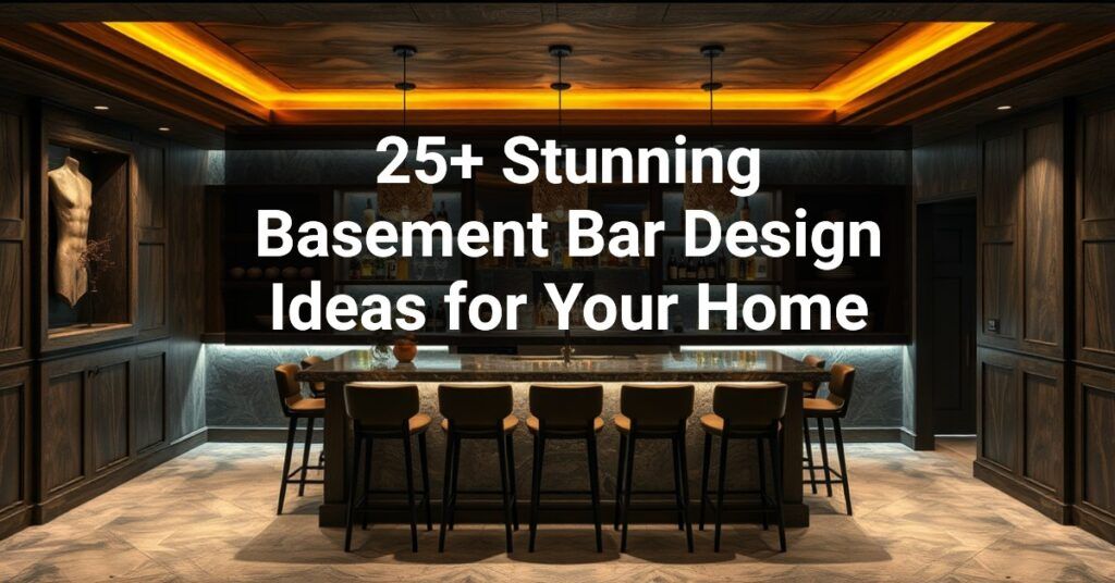 25+ Stunning Basement Bar Design Ideas for Your Home