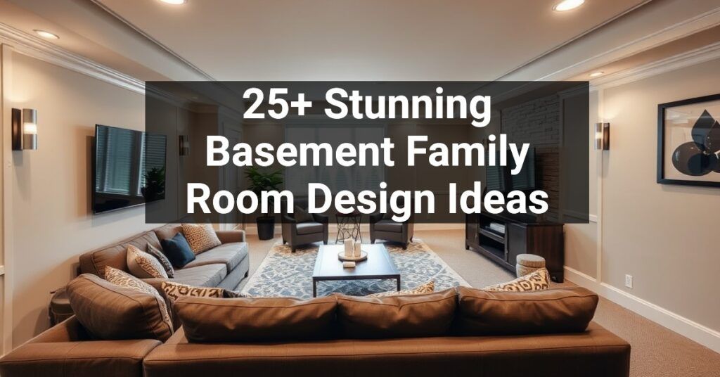 25+ Stunning Basement Family Room Design Ideas