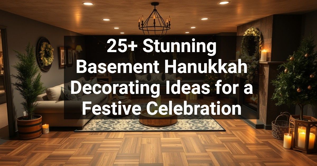 25+ Stunning Basement Hanukkah Decorating Ideas for a Festive Celebration