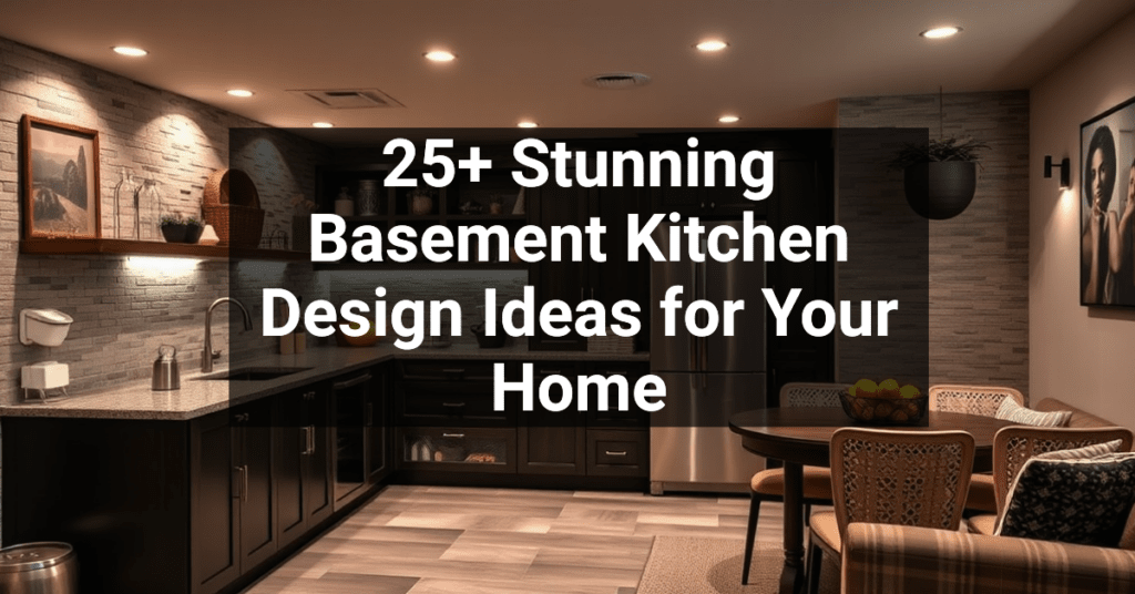 25+ Stunning Basement Kitchen Design Ideas for Your Home