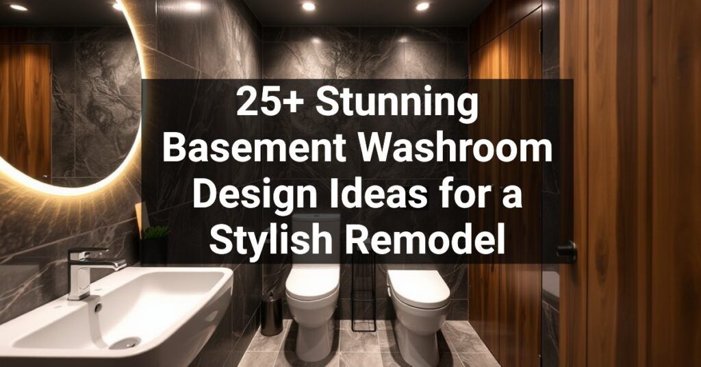 25+ Stunning Basement Washroom Design Ideas for a Stylish Remodel