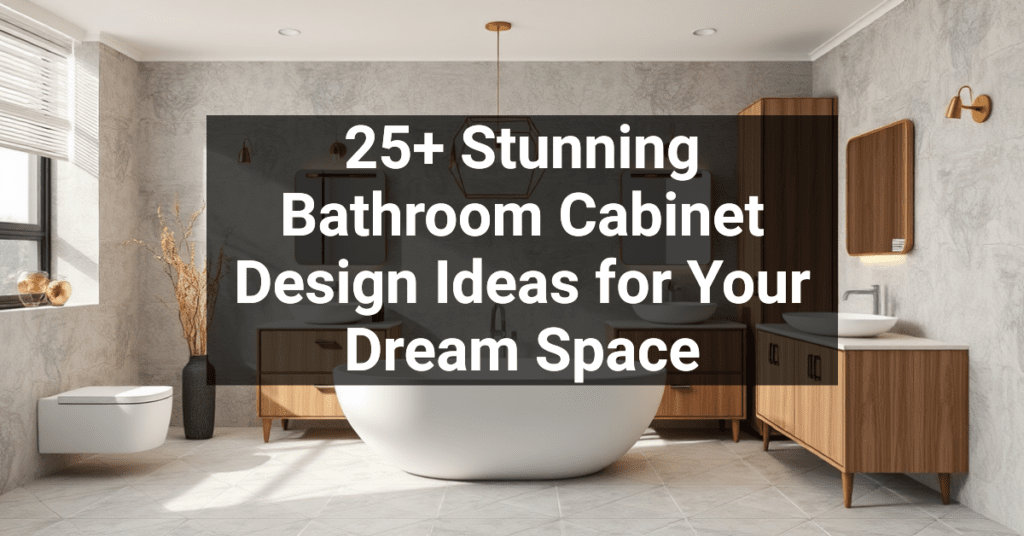 25+ Stunning Bathroom Cabinet Design Ideas for Your Dream Space