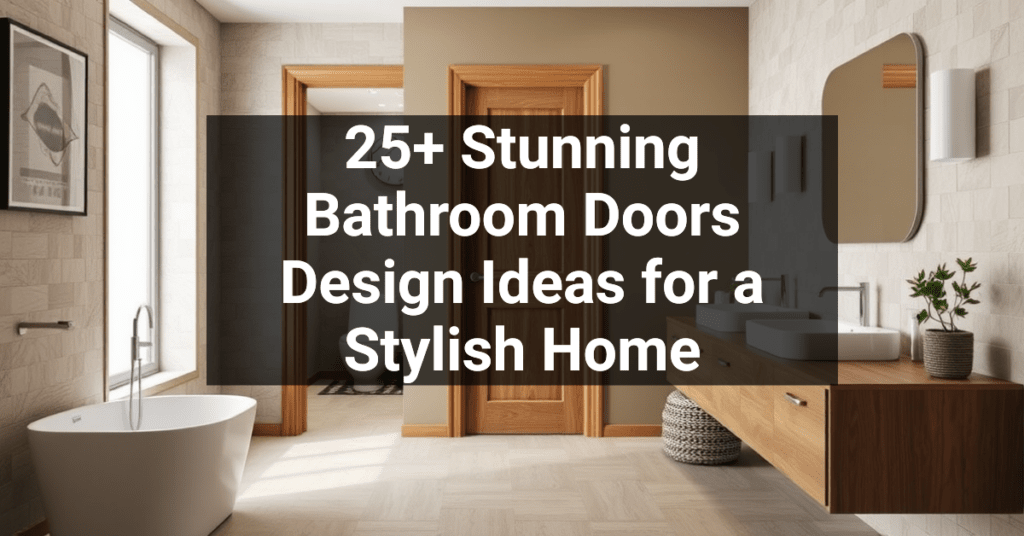 25+ Stunning Bathroom Doors Design Ideas for a Stylish Home