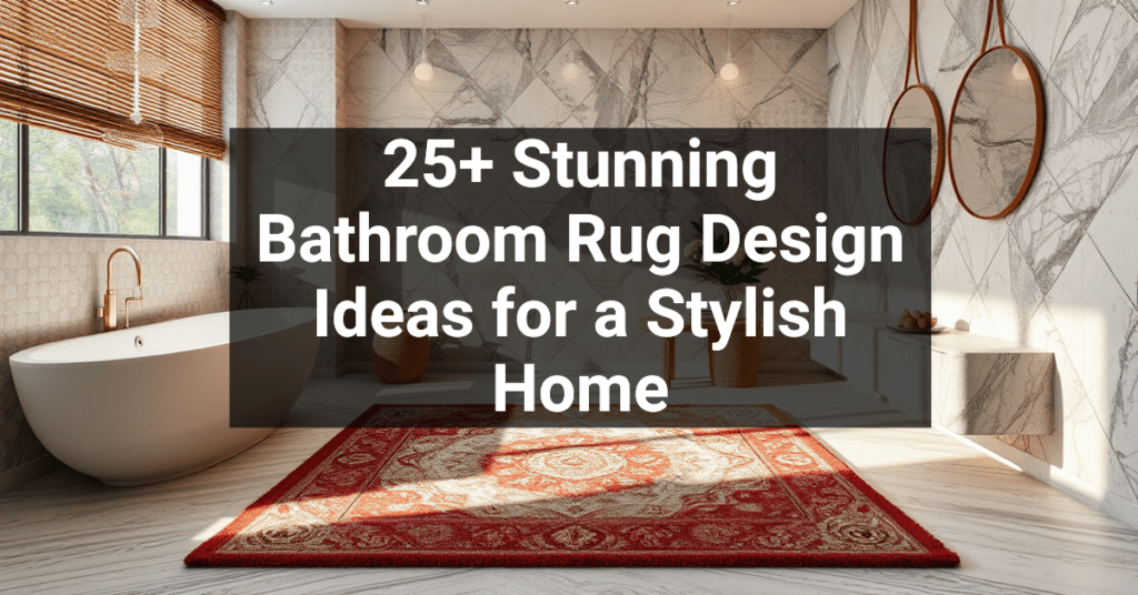 25+ Stunning Bathroom Rug Design Ideas for a Stylish Home