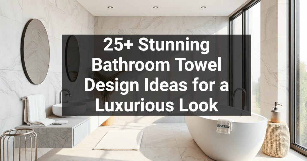 25+ Stunning Bathroom Towel Design Ideas for a Luxurious Look