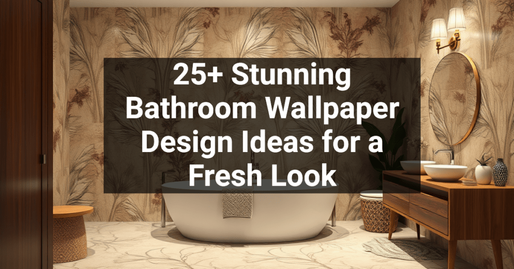 25+ Stunning Bathroom Wallpaper Design Ideas for a Fresh Look