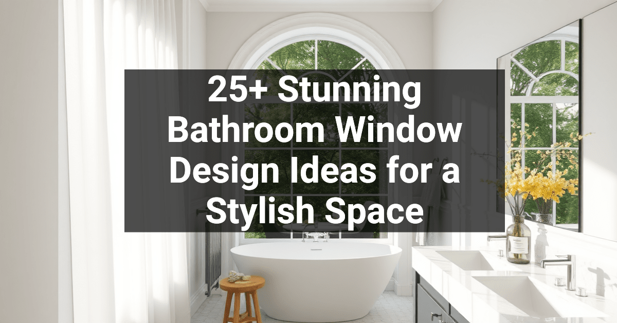 25+ Stunning Bathroom Window Design Ideas for a Stylish Space