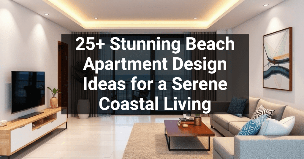 25+ Stunning Beach Apartment Design Ideas for a Serene Coastal Living