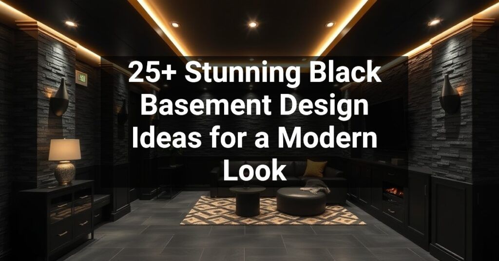 25+ Stunning Black Basement Design Ideas for a Modern Look