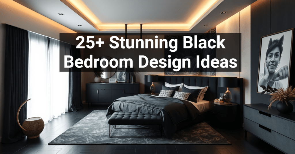 25+ Stunning Black Bedroom Design Ideas