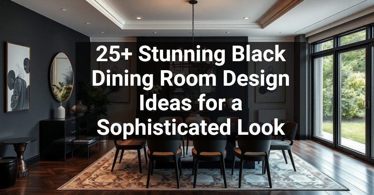 25+ Stunning Black Dining Room Design Ideas for a Sophisticated Look