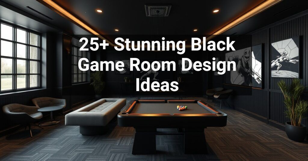 25+ Stunning Black Game Room Design Ideas